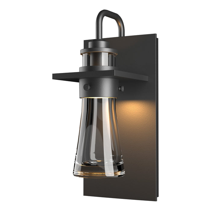 Hubbardton Forge 307715-SKT-80-ZM0349 One Light Outdoor Wall Sconce, Coastal Black
