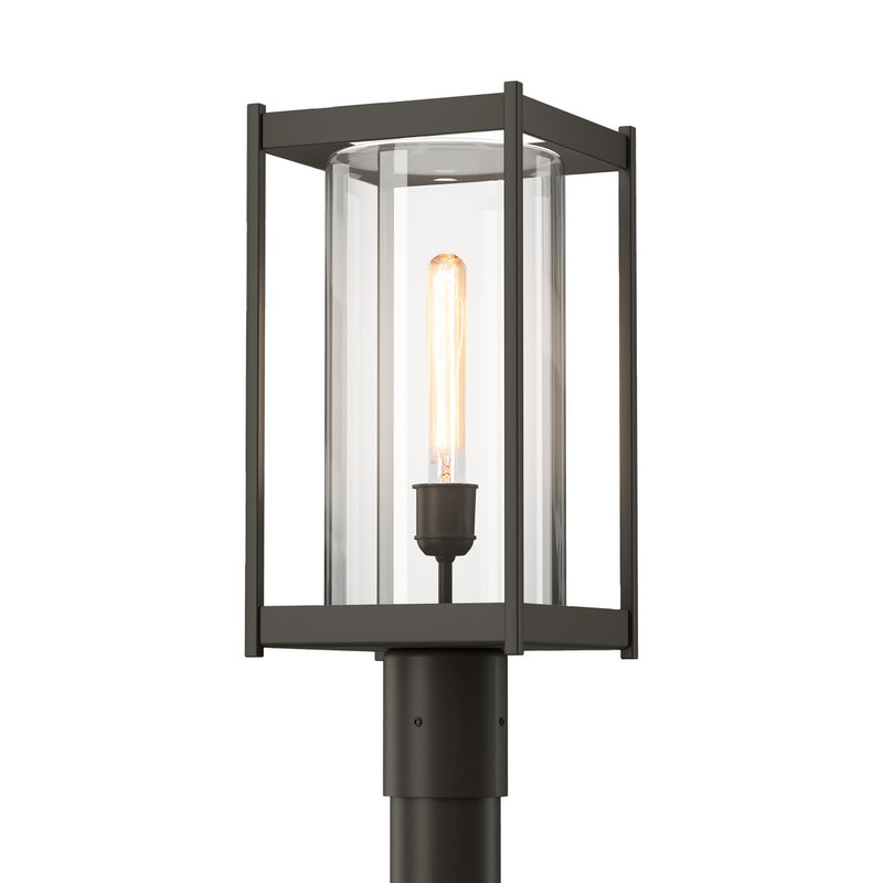 Hubbardton Forge 342021-SKT-77-ZM0732 One Light Outdoor Post Mount, Coastal Dark Smoke