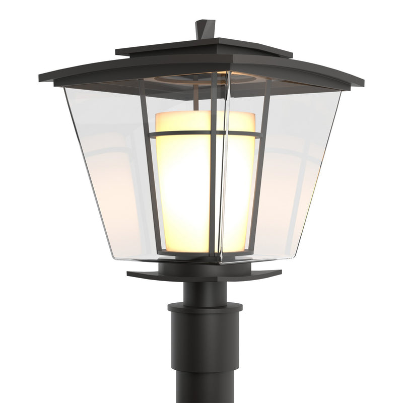 Hubbardton Forge 344820-SKT-14-ZU0287 One Light Outdoor Post Mount, Coastal Oil Rubbed Bronze