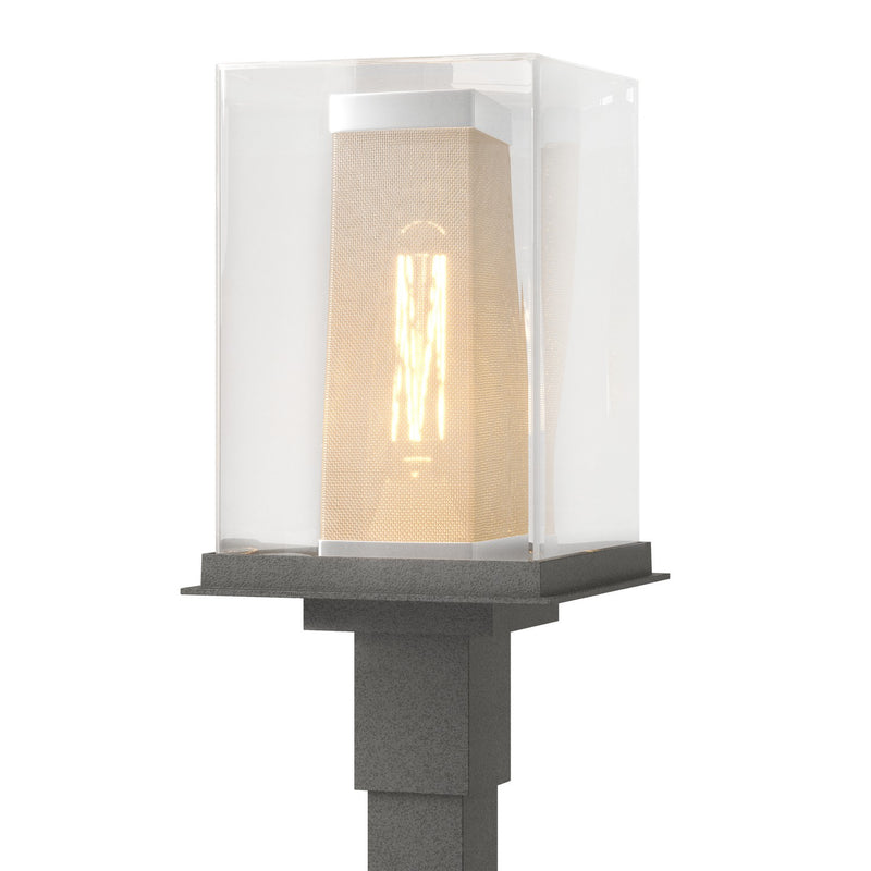 Hubbardton Forge 344850-SKT-20-72-ZM0084 One Light Outdoor Post Mount, Coastal Natural Iron