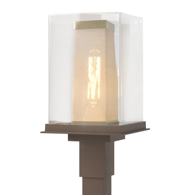 Hubbardton Forge 344850-SKT-75-70-ZM0084 One Light Outdoor Post Mount, Coastal Bronze