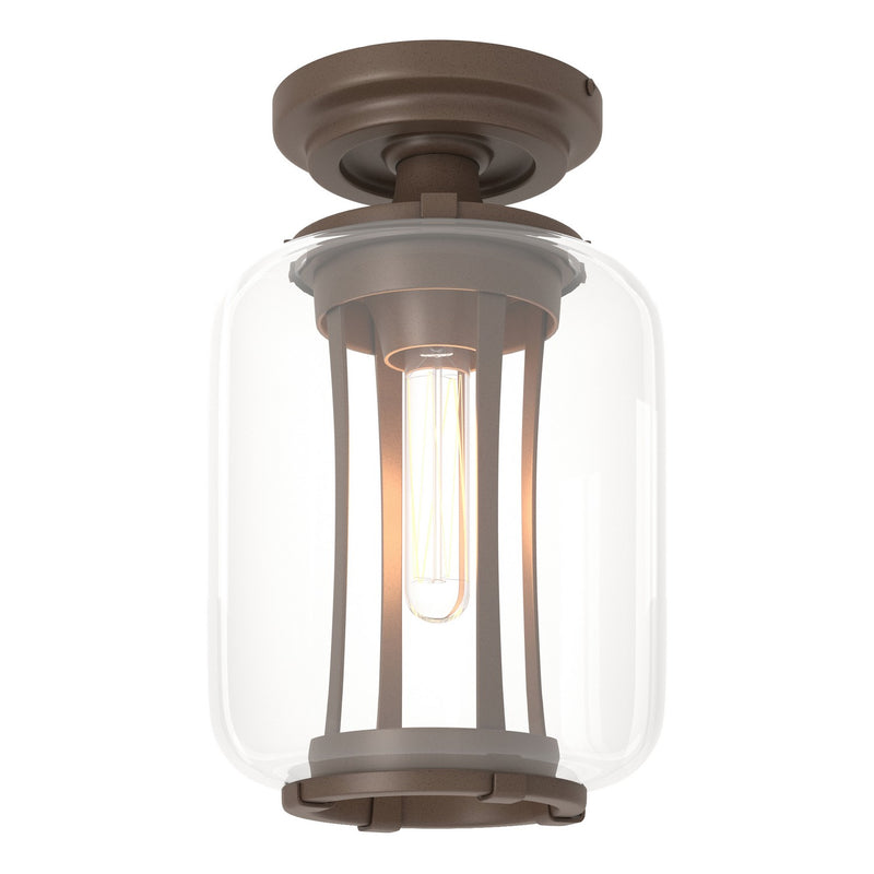 Hubbardton Forge 352551-SKT-75-ZM0723 One Light Outdoor Semi-Flush Mount, Coastal Bronze