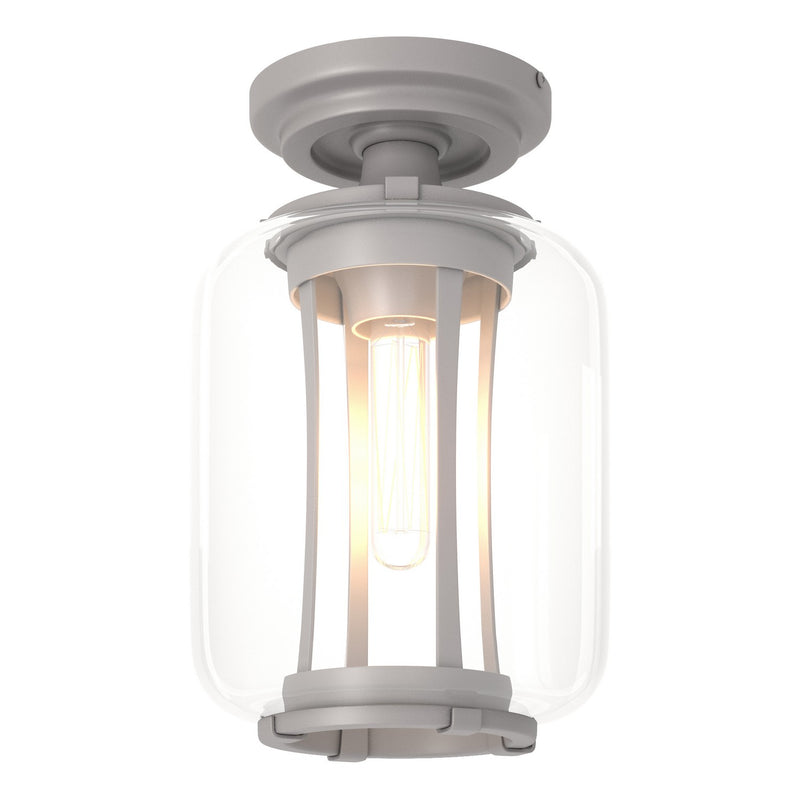 Hubbardton Forge 352551-SKT-78-ZM0723 One Light Outdoor Semi-Flush Mount, Coastal Burnished Steel