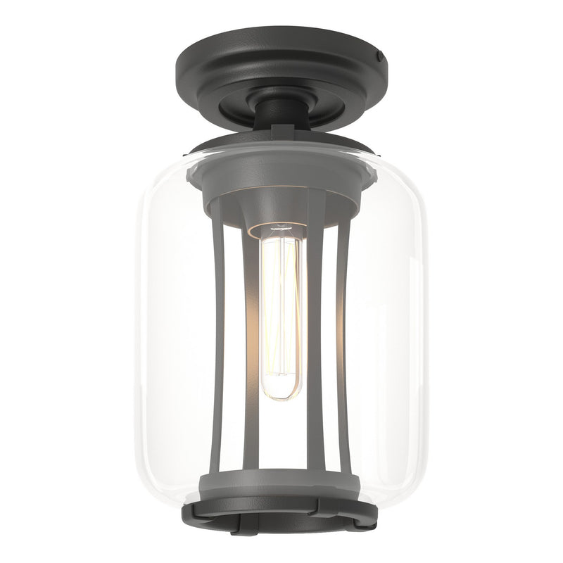 Hubbardton Forge 352551-SKT-80-ZM0723 One Light Outdoor Semi-Flush Mount, Coastal Black