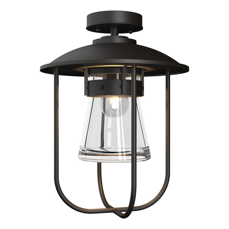 Hubbardton Forge 356015-SKT-14-ZM0467 One Light Outdoor Semi-Flush Mount, Coastal Oil Rubbed Bronze