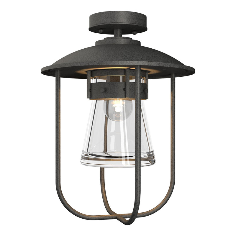 Hubbardton Forge 356015-SKT-20-ZM0467 One Light Outdoor Semi-Flush Mount, Coastal Natural Iron