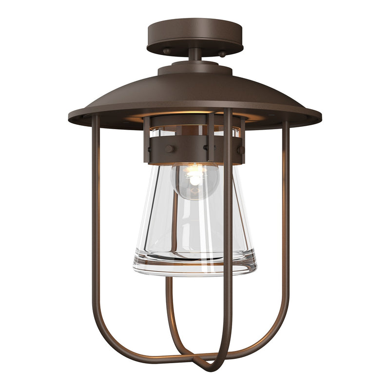 Hubbardton Forge 356015-SKT-75-ZM0467 One Light Outdoor Semi-Flush Mount, Coastal Bronze