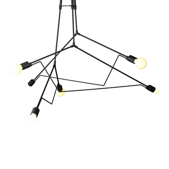 Hubbardton Forge 362015-SKT-LONG-80 Six Light Outdoor Pendant, Coastal Black