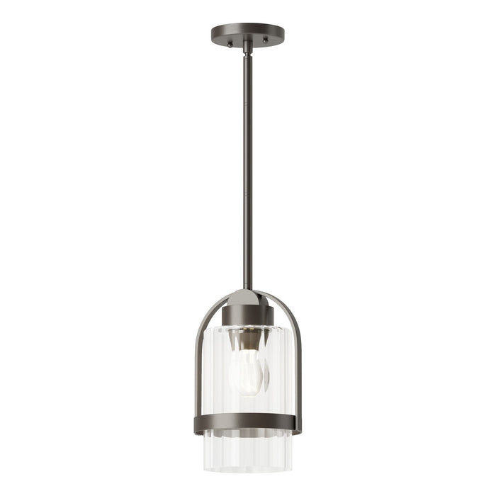 Hubbardton Forge 362555-SKT-MULT-77-ZM0744 One Light Outdoor Pendant, Coastal Dark Smoke