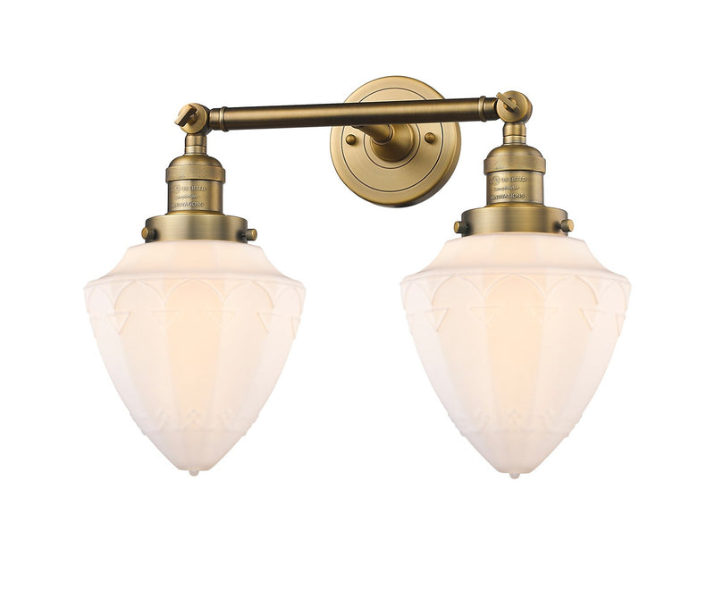 Innovations 208-BB-G661-7 Two Light Bath Vanity, Brushed Brass