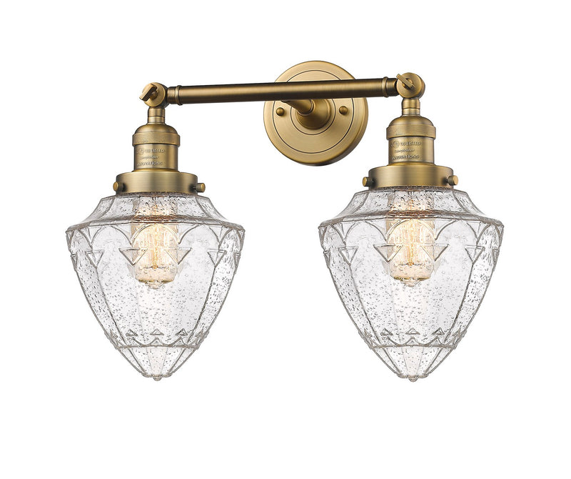 Innovations 208-BB-G664-7 Two Light Bath Vanity, Brushed Brass