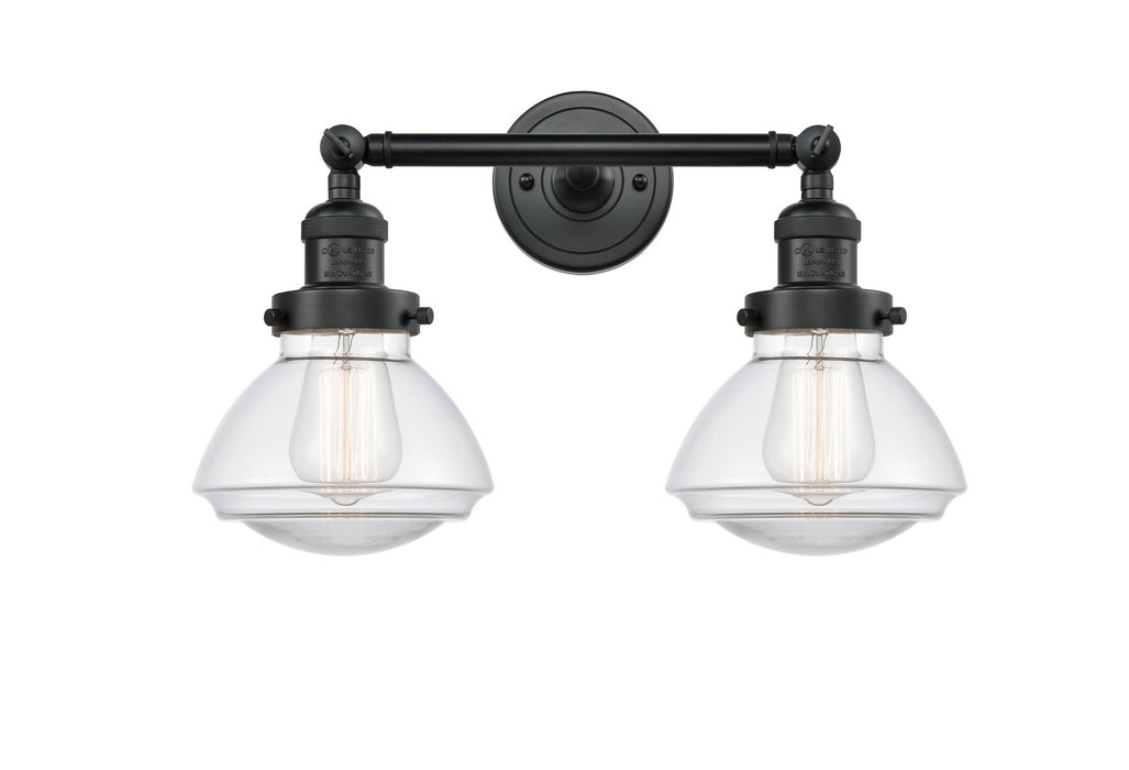 Innovations 208-BK-G322 Two Light Bath Vanity, Matte Black