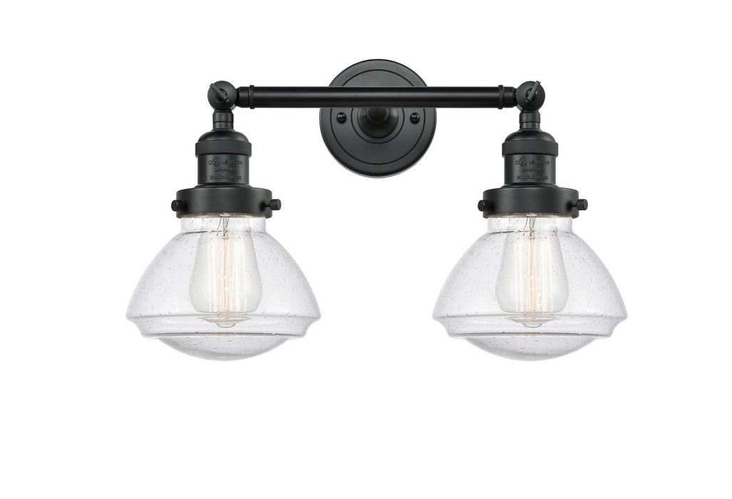 Innovations 208-BK-G324 Two Light Bath Vanity, Matte Black