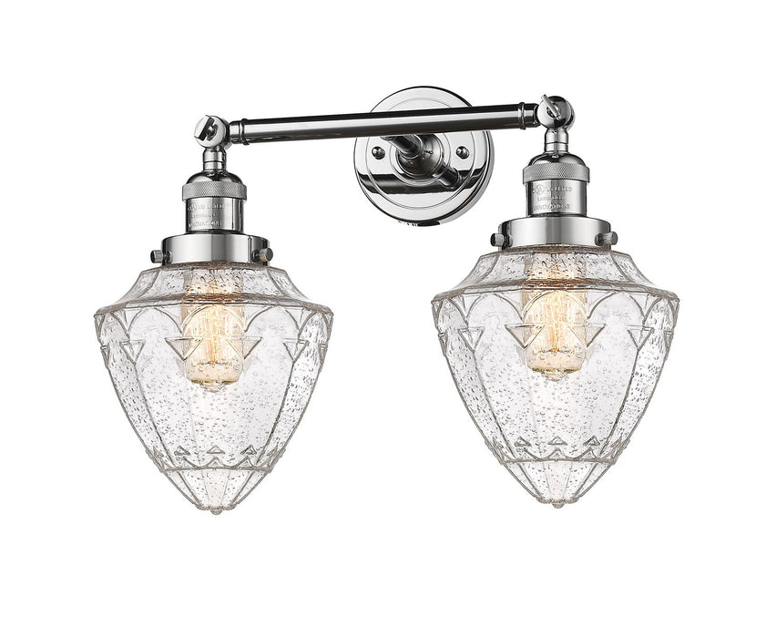 Innovations 208-PC-G664-7 Two Light Bath Vanity, Polished Chrome