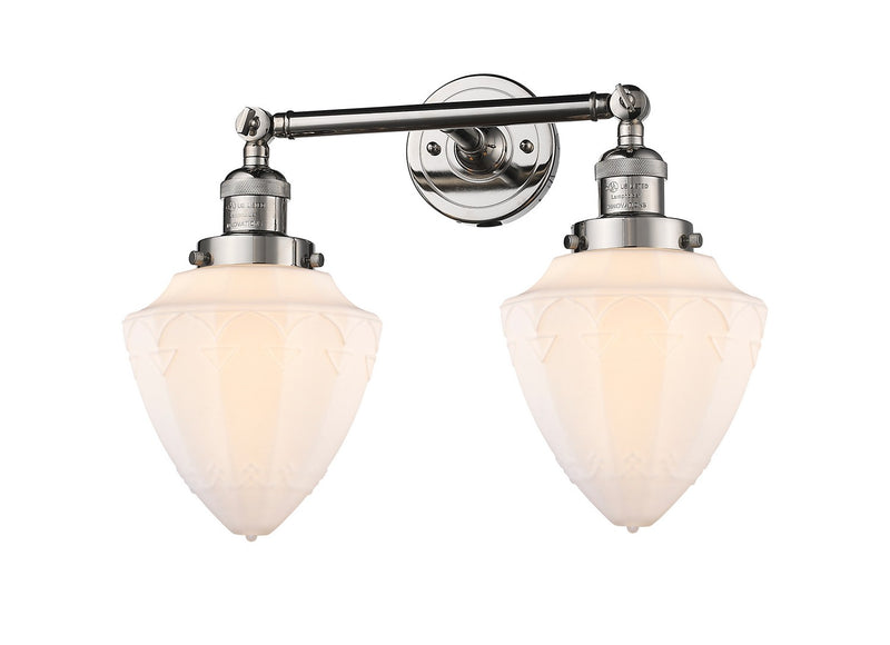 Innovations 208-PN-G661-7 Two Light Bath Vanity, Polished Nickel