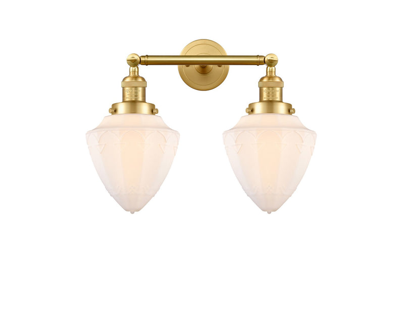 Innovations 208-SG-G661-7 Two Light Bath Vanity, Satin Gold