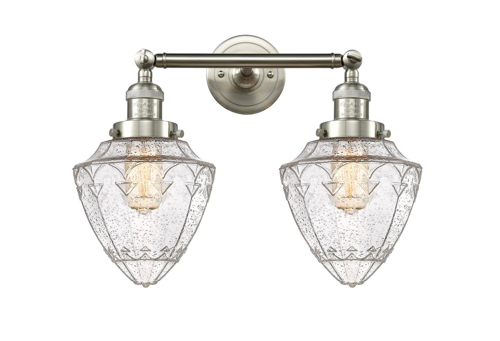 Innovations 208-SN-G664-7 Two Light Bath Vanity, Brushed Satin Nickel