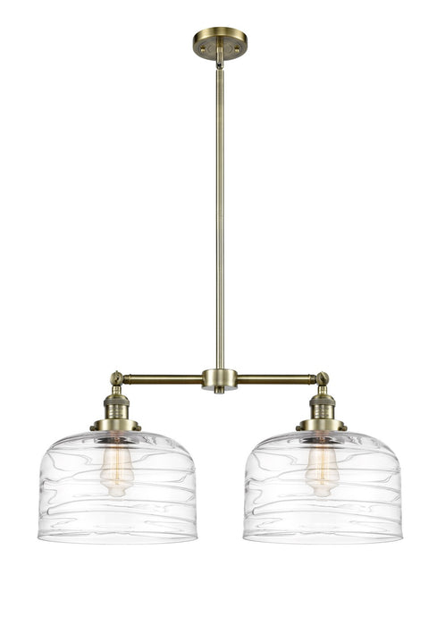 Innovations 209-AB-G713-L-LED LED Island Pendant, Antique Brass