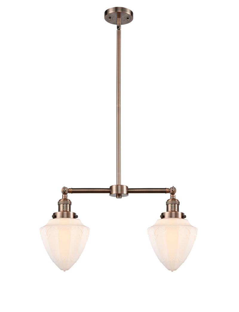 Innovations 209-AC-G661-7-LED LED Island Pendant, Antique Copper