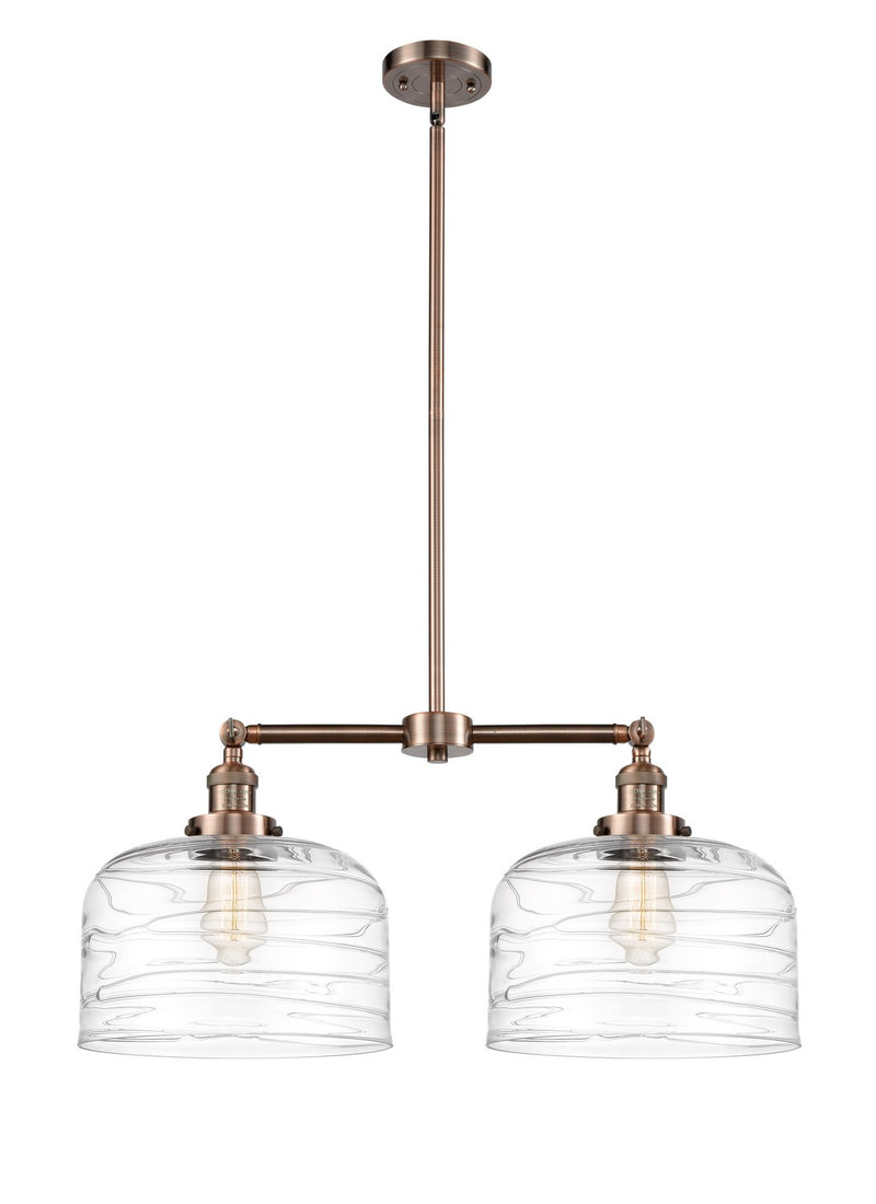 Innovations 209-AC-G713-L-LED LED Island Pendant, Antique Copper