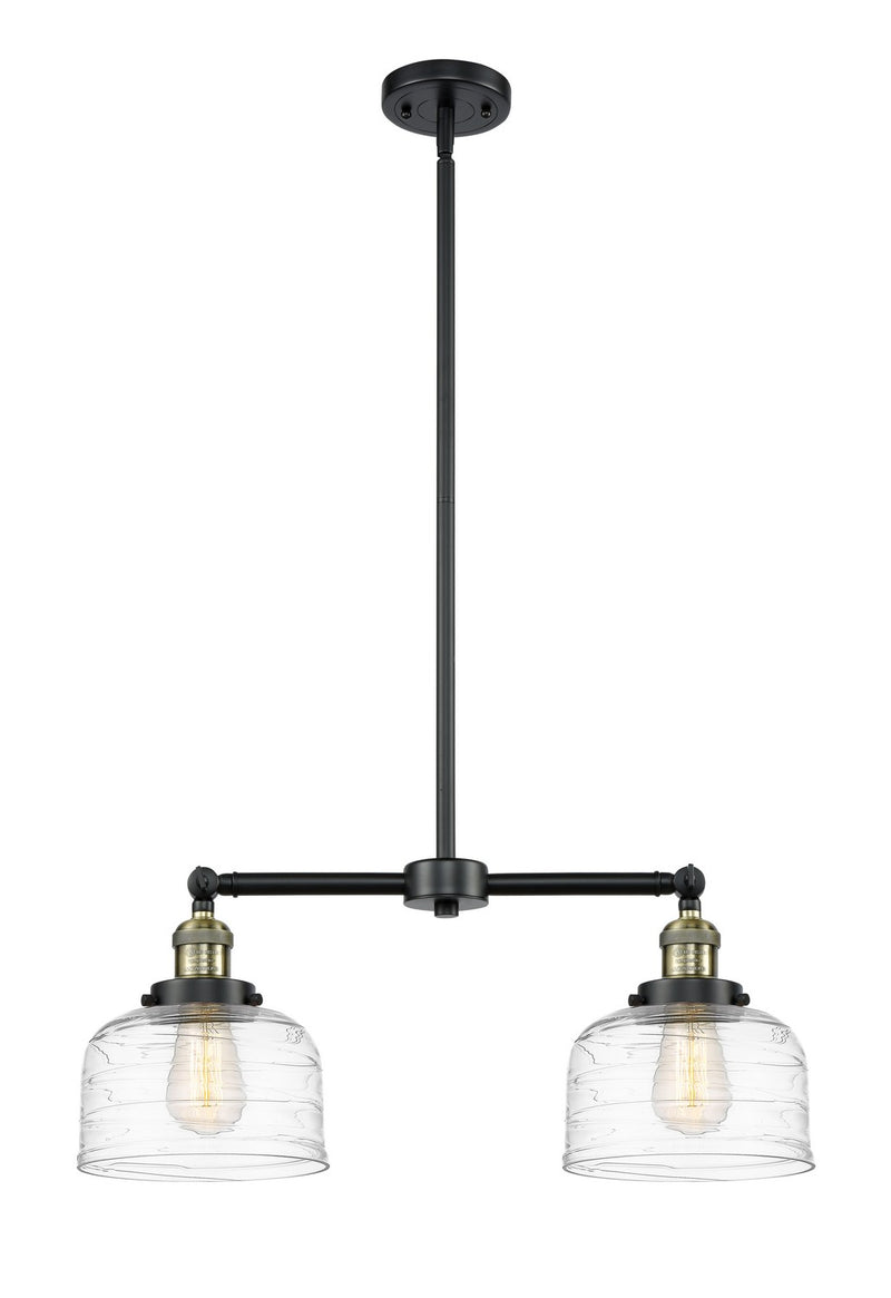 Innovations 209-BAB-G713 Two Light Island Pendant, Black Antique Brass