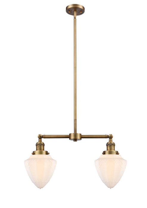 Innovations 209-BB-G661-7 Two Light Island Pendant, Brushed Brass