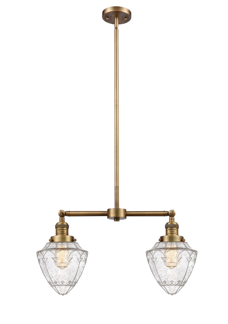 Innovations 209-BB-G664-7-LED LED Island Pendant, Brushed Brass