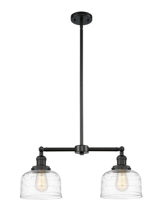 Innovations 209-BK-G713 Two Light Island Pendant, Matte Black