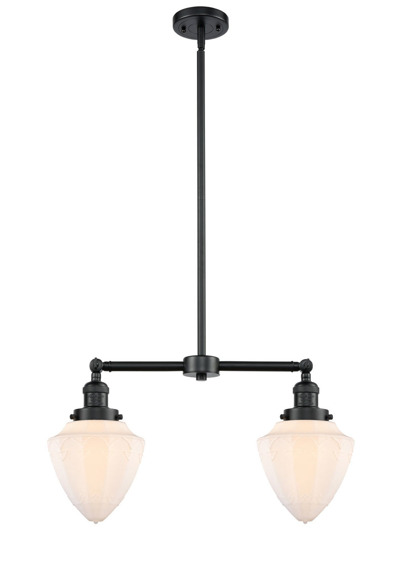 Innovations 209-OB-G661-7 Two Light Island Pendant, Oil Rubbed Bronze