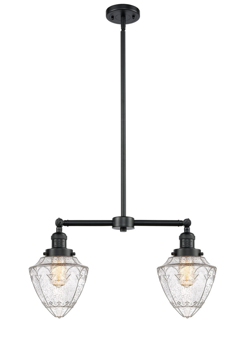 Innovations 209-OB-G664-7 Two Light Island Pendant, Oil Rubbed Bronze