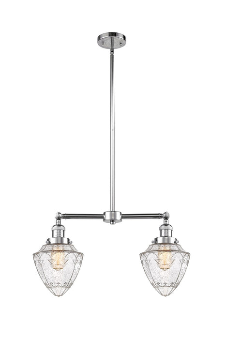 Innovations 209-PC-G664-7 Two Light Island Pendant, Polished Chrome