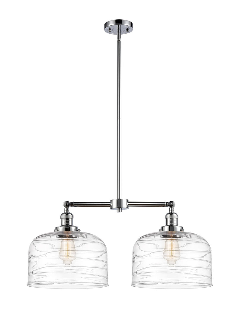 Innovations 209-PC-G713-L Two Light Island Pendant, Polished Chrome