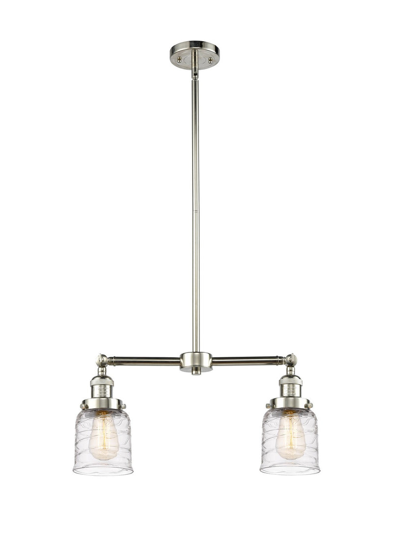 Innovations 209-PN-G513 Two Light Island Pendant, Polished Nickel