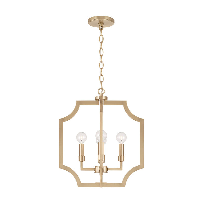 Capital Lighting AA1037MA Four Light Foyer Pendant, Matte Brass