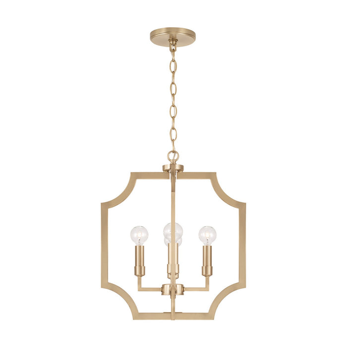 Capital Lighting AA1037MA Four Light Foyer Pendant, Matte Brass