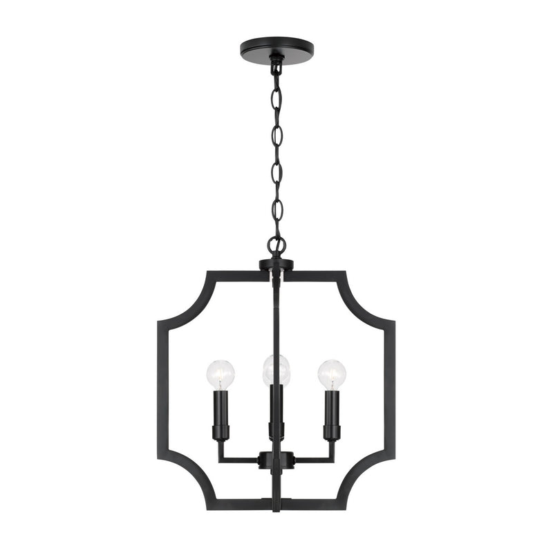 Capital Lighting AA1037MB Four Light Foyer Pendant, Matte Black