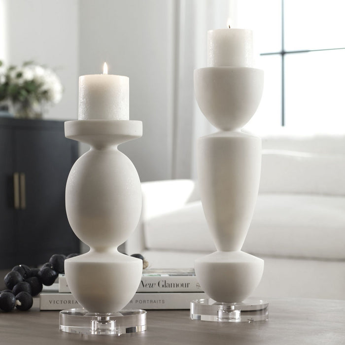 Uttermost 18101 Candleholders, Set/2, Ivory