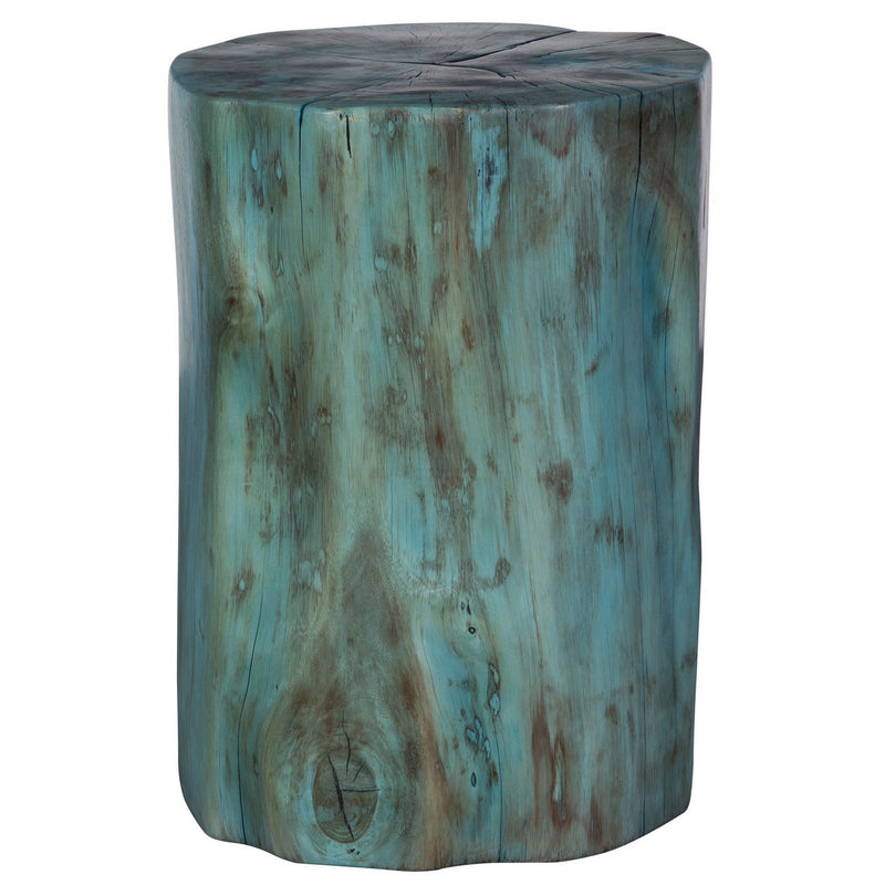 Uttermost 22948 Accent Stool, Rich Blue-green Stain Highlighting