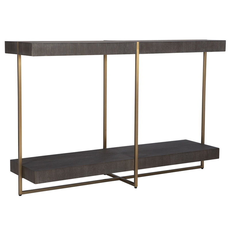 Uttermost 22972 Console Table, Brushed Brass