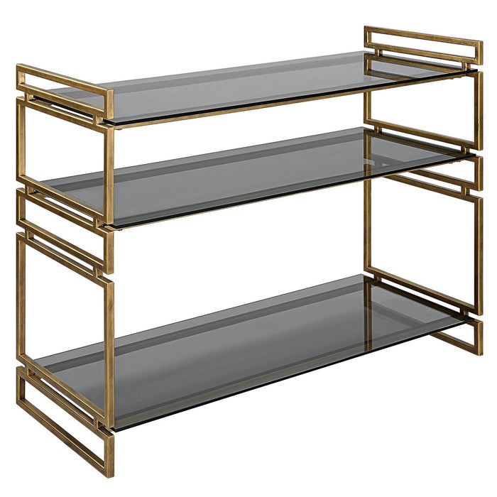 Uttermost 22973 Console Table, Antiqued Gold