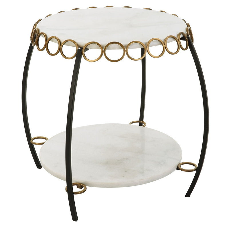 Uttermost 22974 Side Table, Antiqued Gold