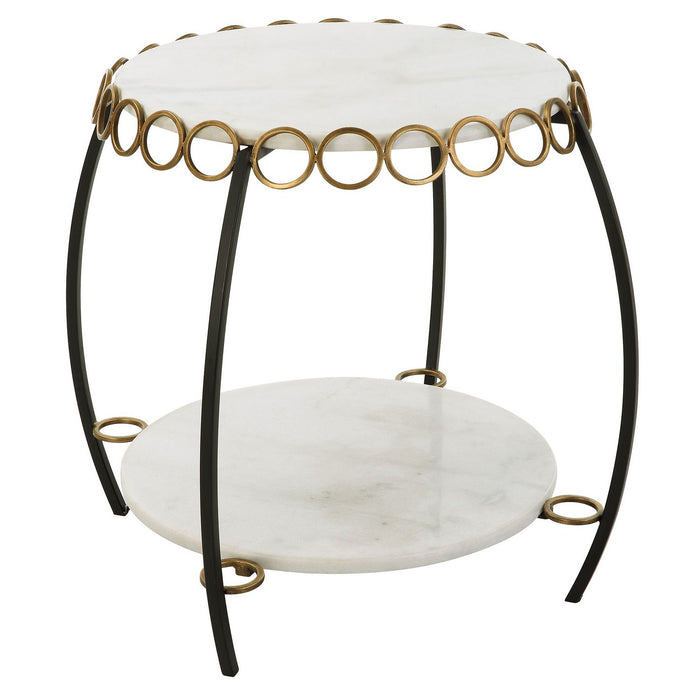 Uttermost 22974 Side Table, Antiqued Gold