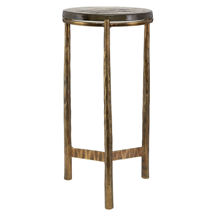 Uttermost 22978 Accent Table, Antique Brass