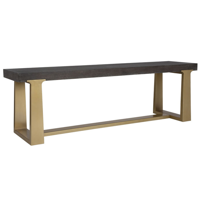 Uttermost 22989 Bench, Brushed Brass