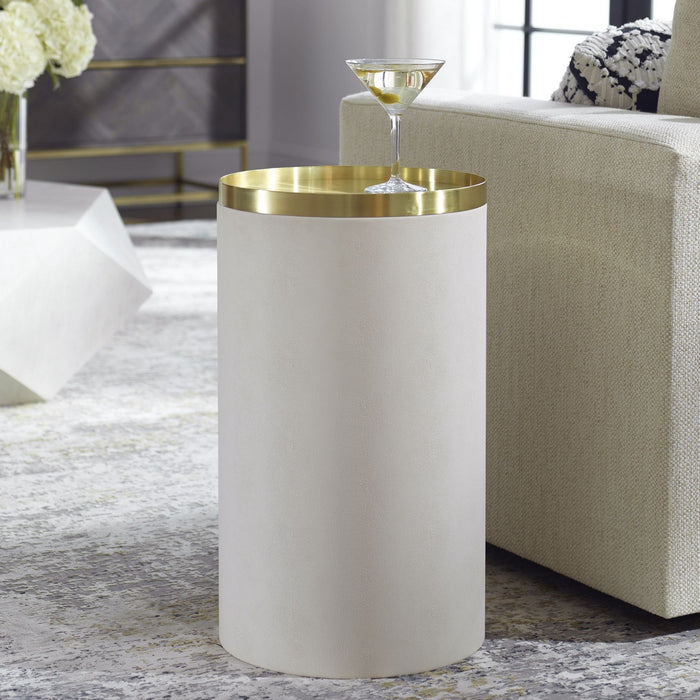 Uttermost 22991 Accent Table, Brushed Brass