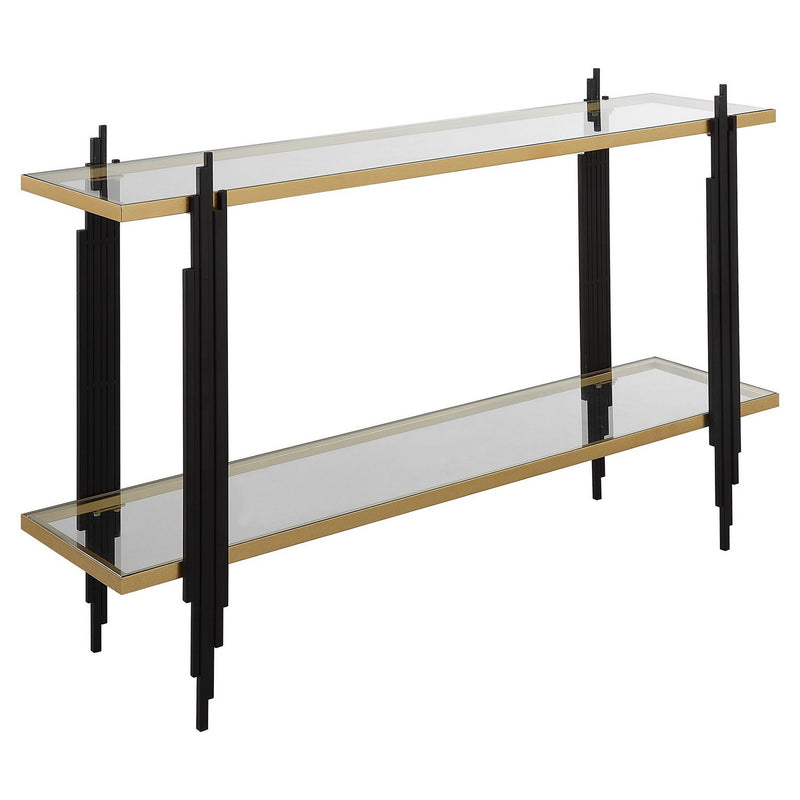 Uttermost 22992 Console Table, Gold Leaf