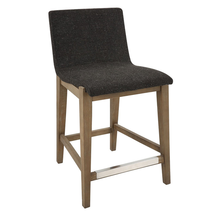 Uttermost 23822 Counter Stool, Brushed Nickel