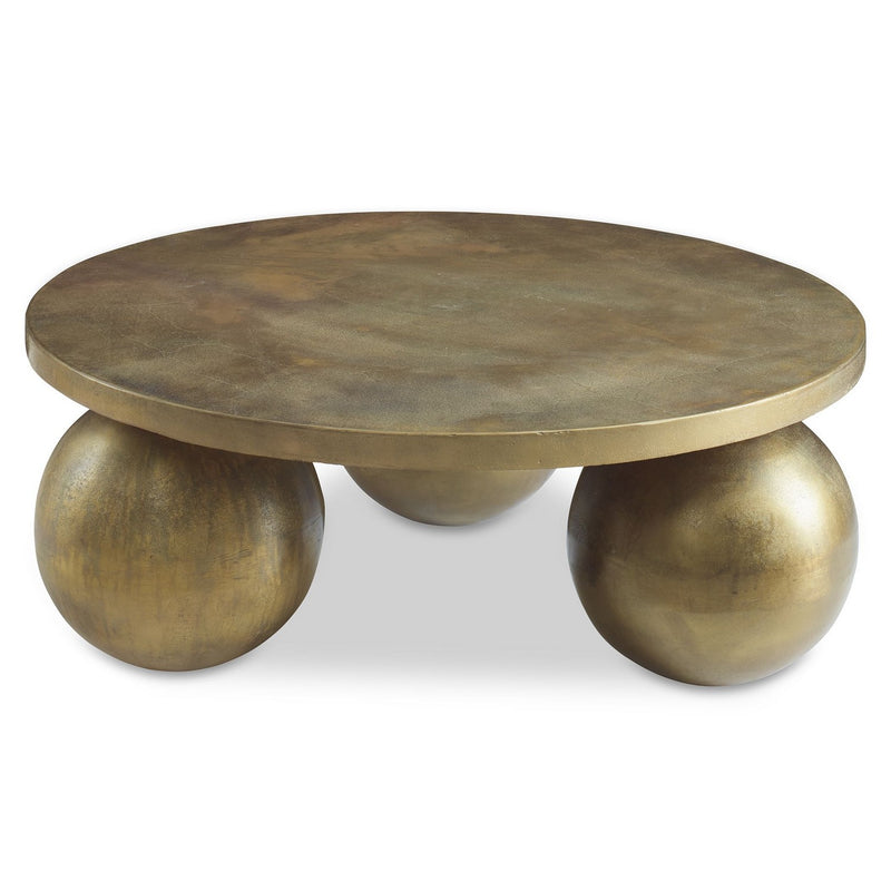 Uttermost 26000 Coffee Table, Antique Brass