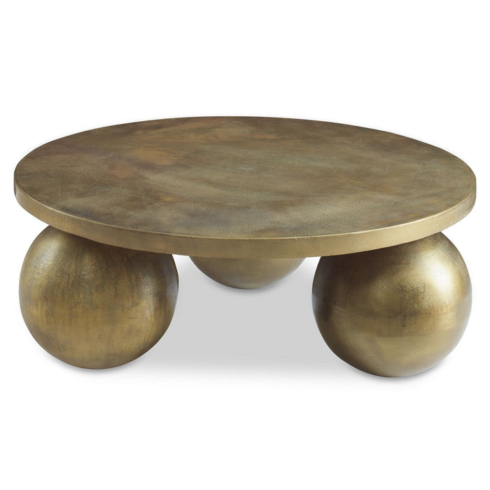 Uttermost 26000 Coffee Table, Antique Brass