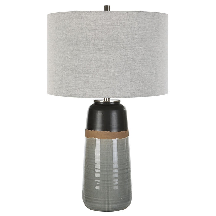 Uttermost 30219-1 One Light Table Lamp, Brushed Nickel